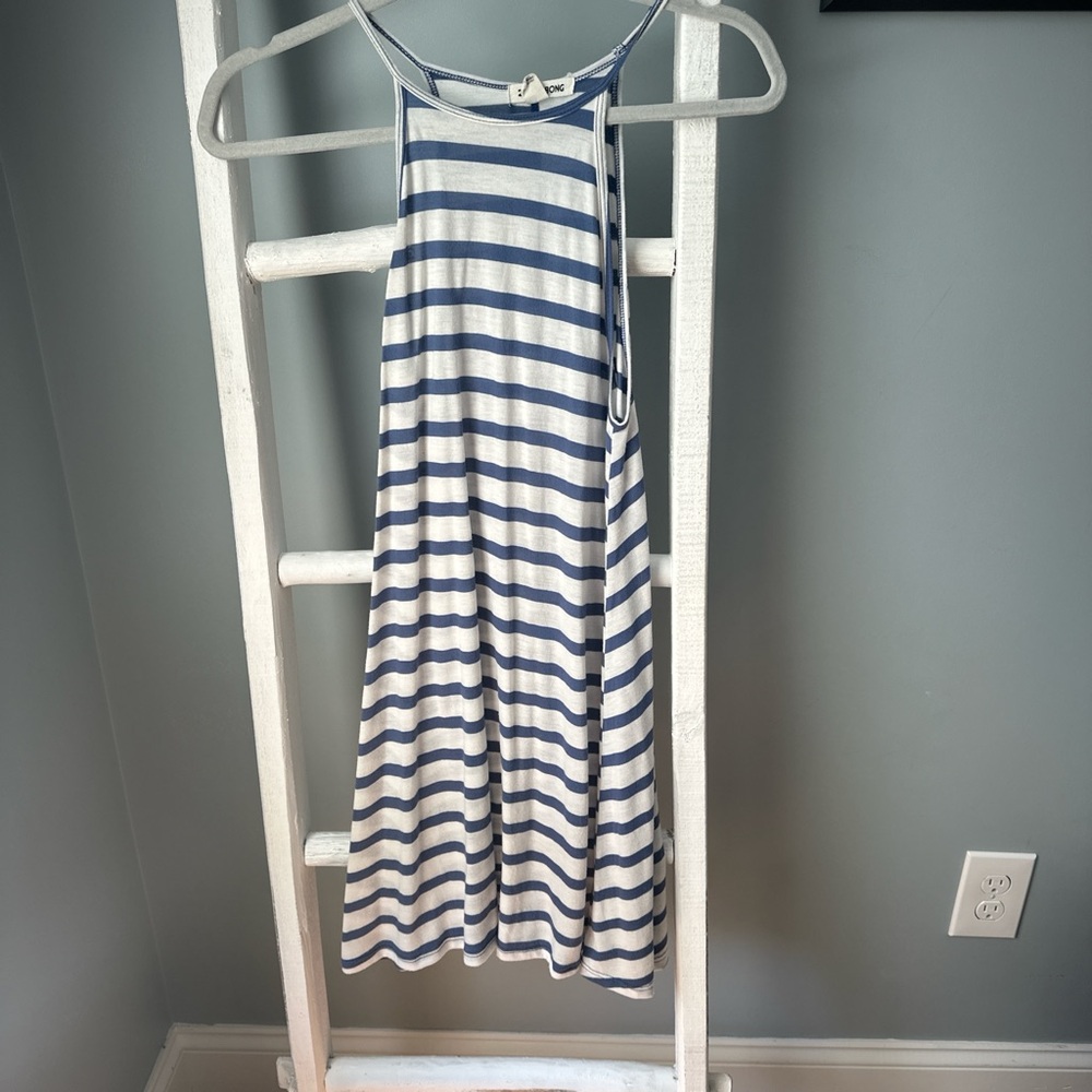 Billabong Blue and White Striped Dress